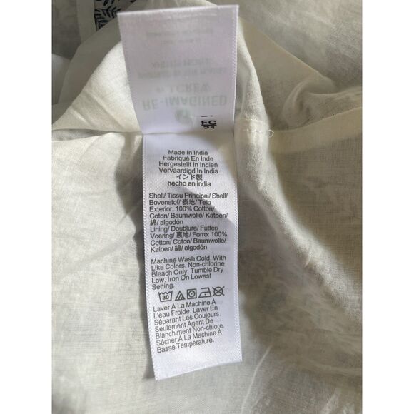 J Crew Factory Shirt Dress Womens Sz 8 Blue & White Floral Collared Mini Pockets - Picture 8 of 8